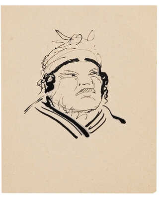 Бехтеев Владимир Георгиевич. Лот из восьми листов (два листа двухсторонние) с иллюстрациями к книге О. де Бальзака «Блеск и нищета куртизанок» (М.: Государственное издательство художественной литературы, 1946) 